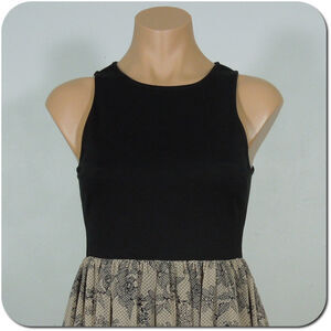 JACK Cocktail Dress size 0 Womens Juniors Black Top Sheer Floral Skirt Lined
